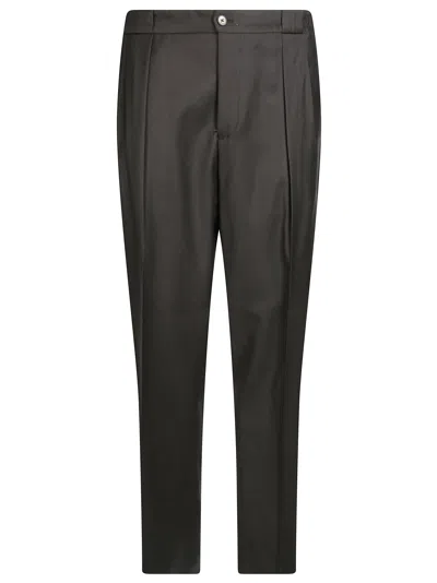 Briglia Men's  Flannel Pants In Marrone