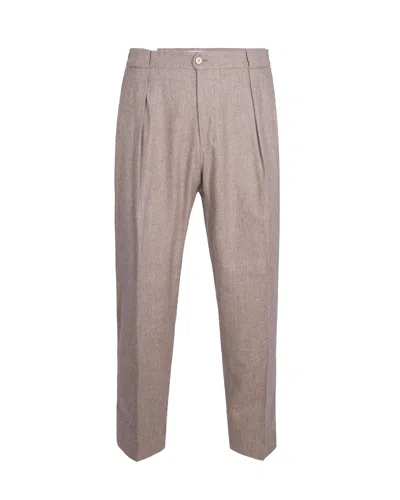 Briglia Men's Tailored Pleated Trousers In Beige