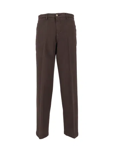 Briglia Mid-rise Polished Straight-leg Pants In Brown
