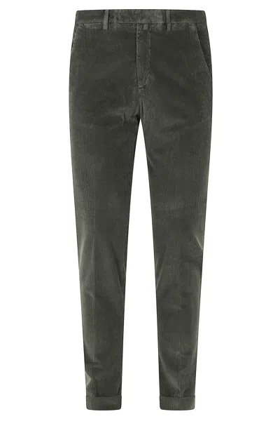 Briglia Military 1000r Tencel Velvet Straight-leg Pants In Green