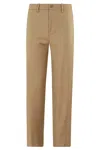 Briglia Mud-colored Wool Pants With Tailored Fit In Brown