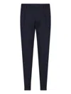 Briglia Navy Blue Chino Pants With Pleated Front In Blue