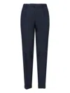 Briglia Navy Virgin Wool Trousers With Tailored Fit In Blue