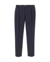 Briglia Pantalone Sartoriale Blu Navy In Misto Lana In Blue
