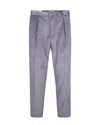 Briglia Pantalone Sartoriale Grigio In Velluto In Blue