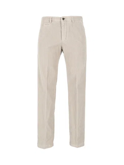Briglia Pinstriped Slim-fit Trousers In Beige
