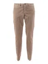 Briglia Slim Fit Casual Pants With Tapered Leg In Brown