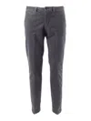 Briglia Slim Tapered Pants With Mid-rise Waist In Gray
