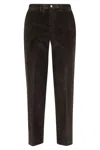 Briglia Straight-cut Corduroy Pants With Classic Design Elements In Brown