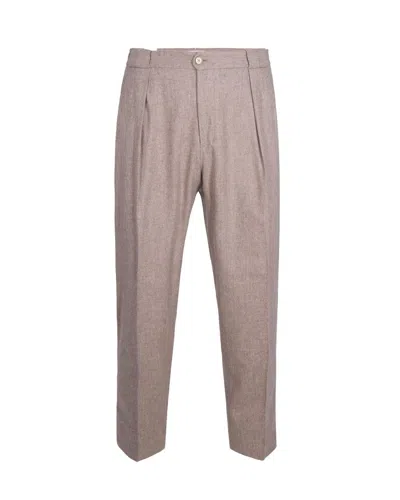 BRIGLIA STRAIGHT-FIT TAILORED TROUSERS IN LUXURIOUS FLANNEL