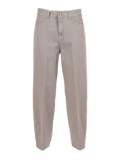 Briglia Straight-leg Tailored Pants With Classic Waistband In Brown