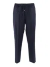 Briglia Straight-leg Tailored Pants With Cropped Length In Blue
