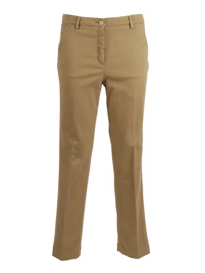 Briglia Straight Leg Textured Straight-leg Pants In Brown