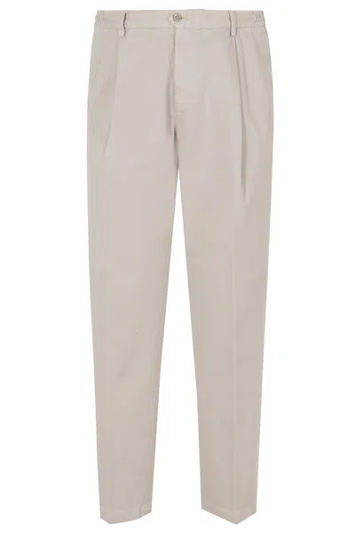 Briglia Straight-leg Sand Pants With Invisible Zip Closure In Multi