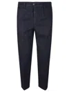 Briglia Tailored Blue Trousers With Subtle Texture In Black