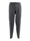 Briglia Tailored Dark Grey Pants With Tapered Leg In Gray