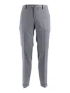 Briglia Tailored Formal Pants With Tapered Leg In Gray
