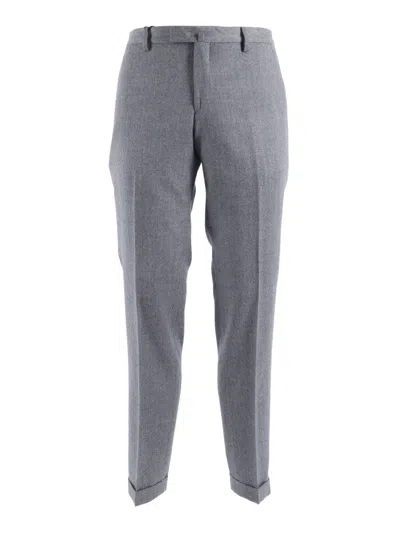 Briglia Tailored Formal Pants With Tapered Leg In Gray