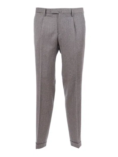 Briglia Tailored Gray Trousers With Straight-leg Cut