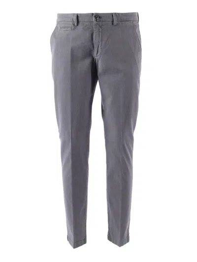 Briglia Tailored Grey Pants With Tapered Leg In Gray