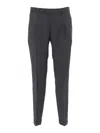 Briglia Tailored Grey Trousers With Front Pleats In Gray