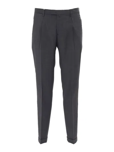 Briglia Tailored Grey Trousers With Front Pleats In Gray