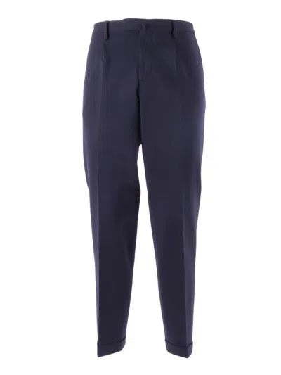 Briglia Tailored Slim-fit Pants With Tapered Leg In Blue
