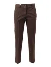 Briglia Tailored Straight Leg Pants In Brown