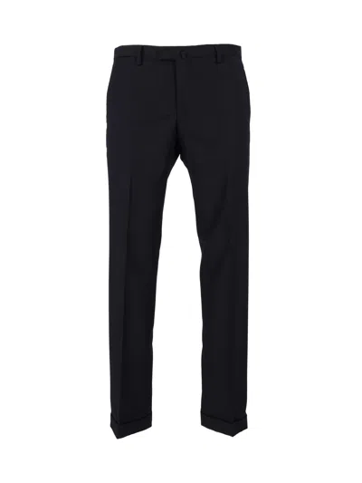 Briglia Tailored Straight Leg Pants With Design In Black