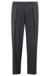 Briglia Tapered Trousers In Zignone Wool With Pleats