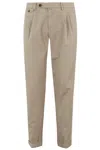 Briglia Tapered Trousers With Double Pleats And Cuffed Hem