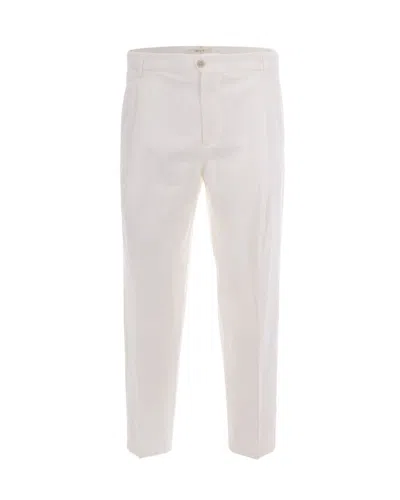 Briglia White Regular Flat Front Pants