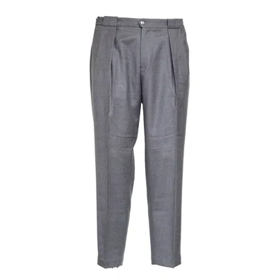 Briglia Wide-leg Trousers With Relaxed Fit In Gray