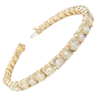 Pre-owned Brillante Jewels Week Long Sale, 17.12 Carat Natural Diamond Tennis Bracelet 14k Yellow Gold