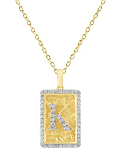 Brilliant Bloom 14k 0.25 Ct. Tw. Lab-grown Diamond Initial Pendant In Gold
