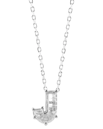 Brilliant Bloom 14k 0.95 Ct. Tw. Lab-grown Diamond Initial Pendant In Metallic