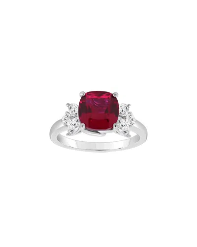 Brilliant Bloom 14k 1.05 Ct. Tw. Lab-grown Diamond & Ruby Ring
