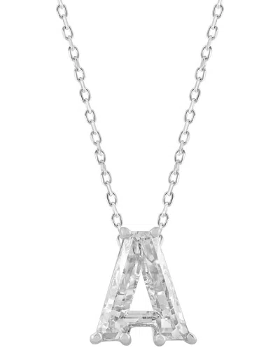 Brilliant Bloom 14k 1.40 Ct. Tw. Lab-grown Diamond Initial Pendant In Silver