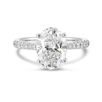 Brilliant Carbon Carbon Atelier Igi Certified Lab Grown Diamond Engagement Ring In Metallic