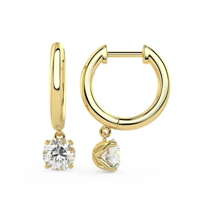 Brilliant Carbon Igi Certified 0.50 Ct. Tw. Lab Grown Diamond Huggies In 14k Gold In Green