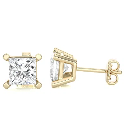 Brilliant Carbon Igi Certified 0.66 Ct. Tw. Lab Grown Diamond Earrings In 14k Gold In Gray