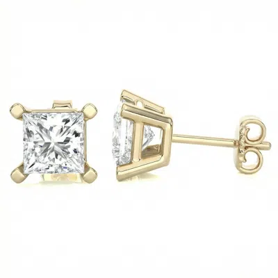 Brilliant Carbon Igi Certified 3.00 Ct. Tw. Lab Grown Diamond Earrings In 14k Gold In Metallic