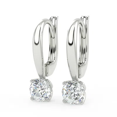 Brilliant Carbon Igi Certified 3.00 Ct. Tw. Lab Grown Diamond Earrings In 14k Gold In Silver