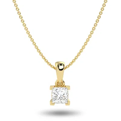 Brilliant Carbon Igi Certified 3.00 Ct. Tw. Lab Grown Diamond Necklace In 14k Yellow Gold In Green