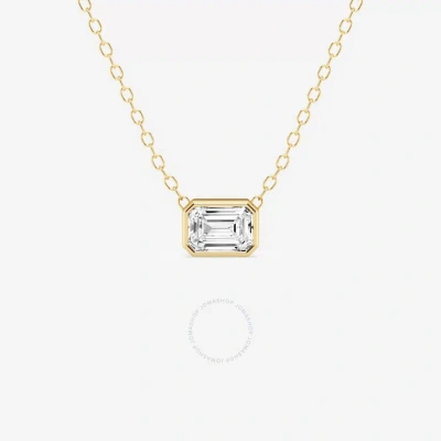 Brilliant Diamond 0.50 Cttw 14kt Yellow Gold Bezel Setting Emerald-cut Lab Grown Diamond East West N In White