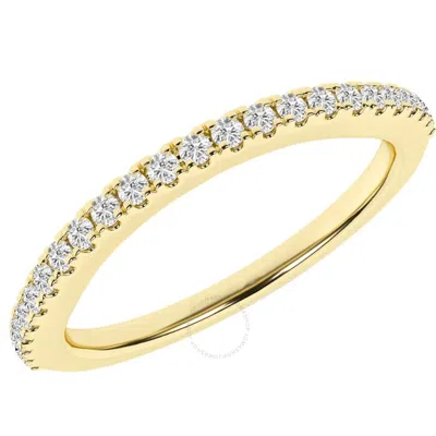Brilliant Diamond 0.19 Carat 14k Yellow Gold Contour Diamond Ring For Women  Lab Grown Diamond  Wedd