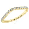 Brilliant Diamond 0.20 Carat Lab Grown Diamond  Prong Set Diamond Contour Wedding Band For Women  14
