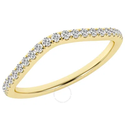 Brilliant Diamond 0.20 Carat Lab Grown Diamond  Prong Set Diamond Contour Wedding Band For Women  14