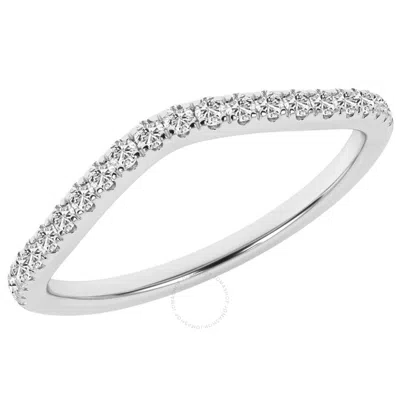 Brilliant Diamond 0.20 Carat Lab Grown Diamond  Prong Set Diamond Contour Wedding Band For Women  14