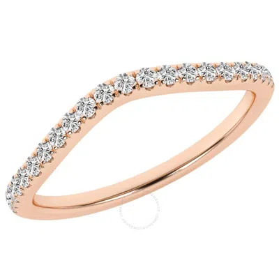 Brilliant Diamond 0.20 Carat Lab Grown Diamond  Prong Set Diamond Contour Wedding Band For Women  14